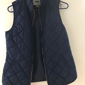 Old Navy Navy Blue Quilted Puffer Vest